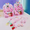Spring 2023 new Children's Hairpin Necklace Set, Exquisite children's Princess set Application Scenario